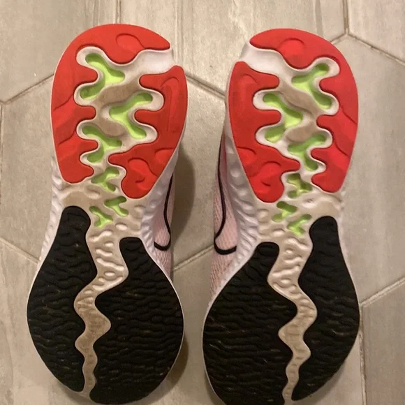 Nike Renew Women's Running Shoes - Pink and Neon Green Yellow - Picture 10 of 12